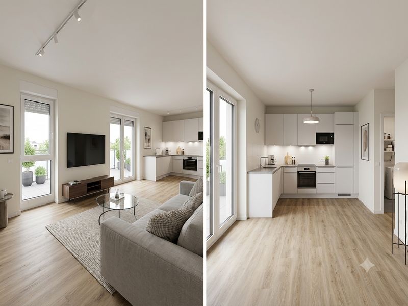 Lebendig wohnen in Wörrstadt: klimatisierte 3-Zimmerwohnung mit Terrasse und